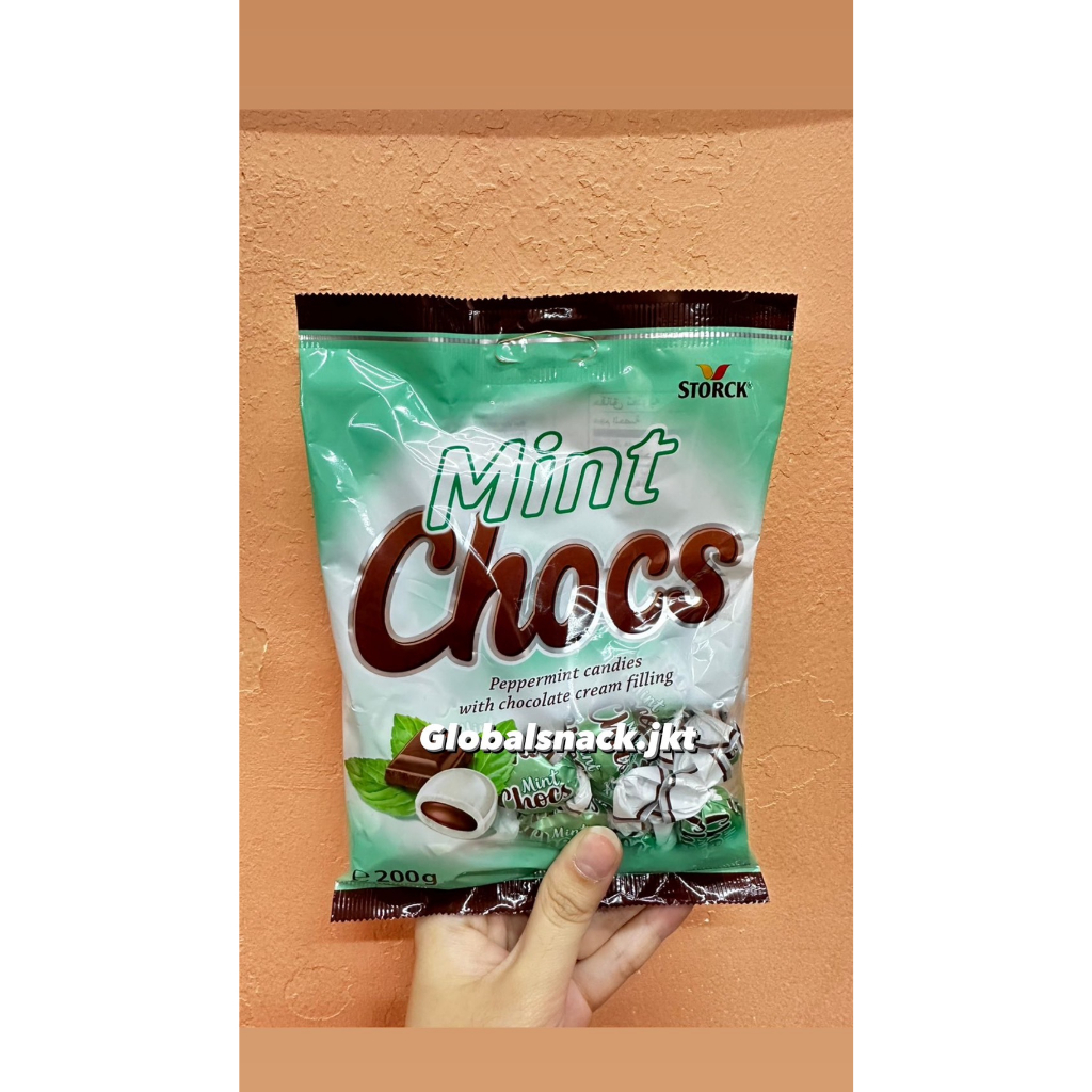 

Storck Mint Chocs Peppermint Candies with Chocolate Cream Filling