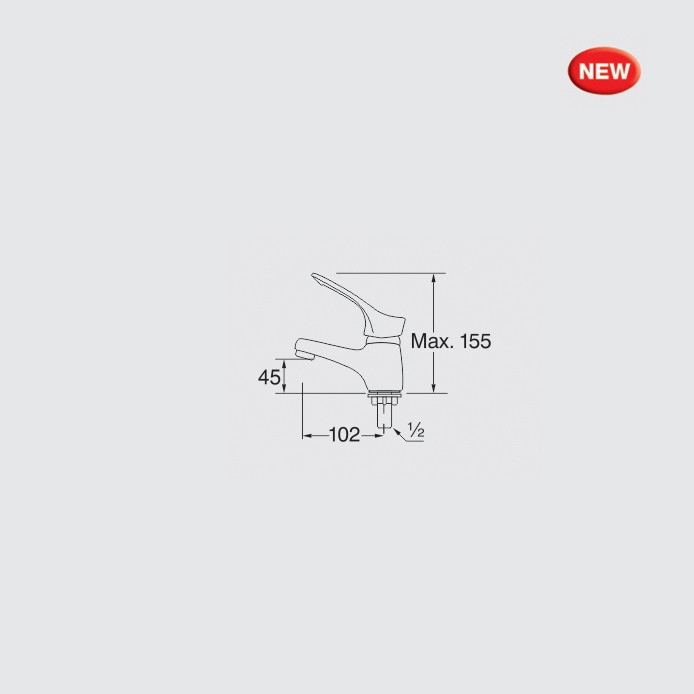 san ei Y503R original kran wastafel up down single lever Y 503 R