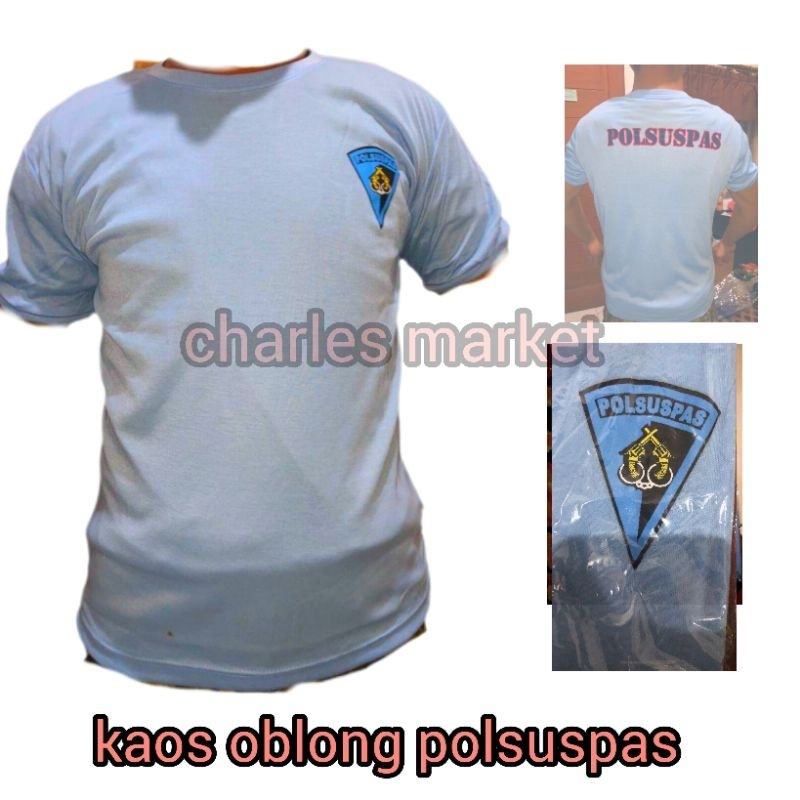 KAOS POLSUSPAS BIRU - KAOS OBLONG POLSUSPAS - KAOS POLSUSPAS MURAH