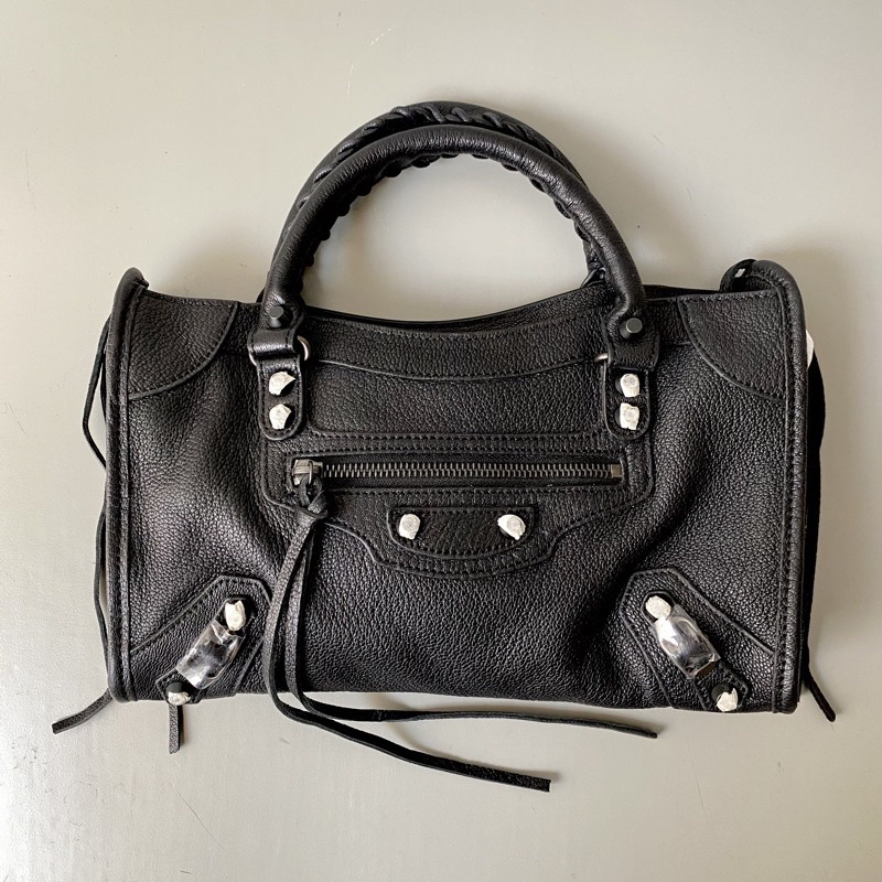 TAS HANDBAG MEDIUM BALEN CLASSIC CITY EDGE FULL BLACK HARDWARE ORIGINAL