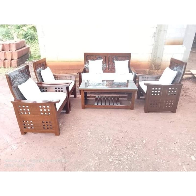 kursi tamu minimalis meja kayu jati funiture mebel