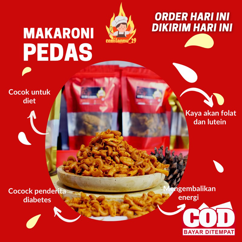 

(PROMO) Makaroni renyah gurih mantap kemasan mang ade pedas