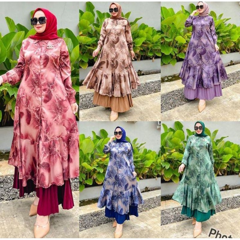 NEW midi ALISHA ABSTRAK ARMANY set rok