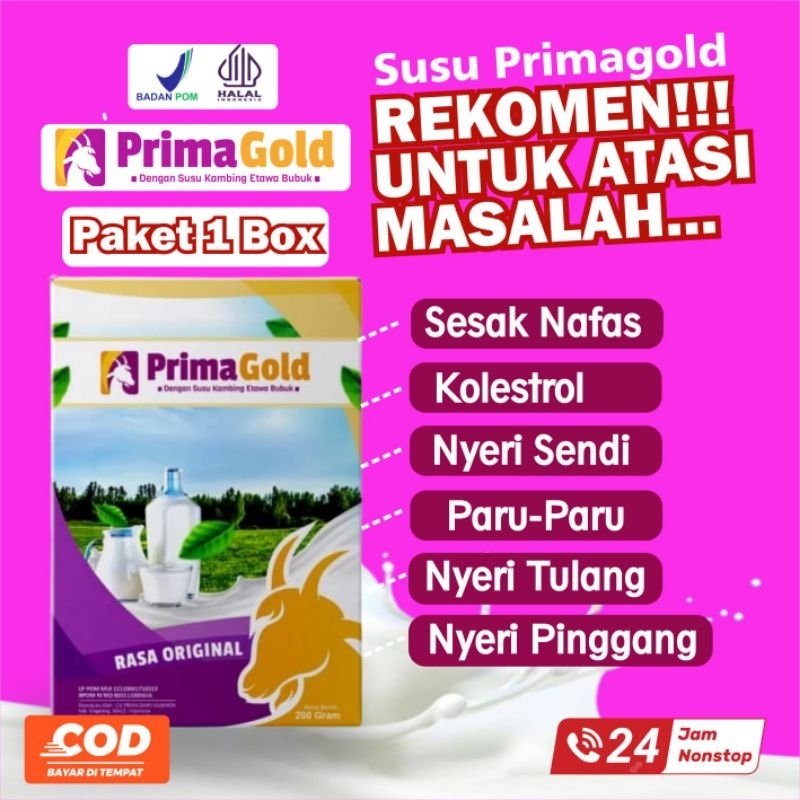 

1 Box Susu Kambing Etawa Asli Prima Gold Untuk Mengobati Sesak Nafas Dan Paru Paru
