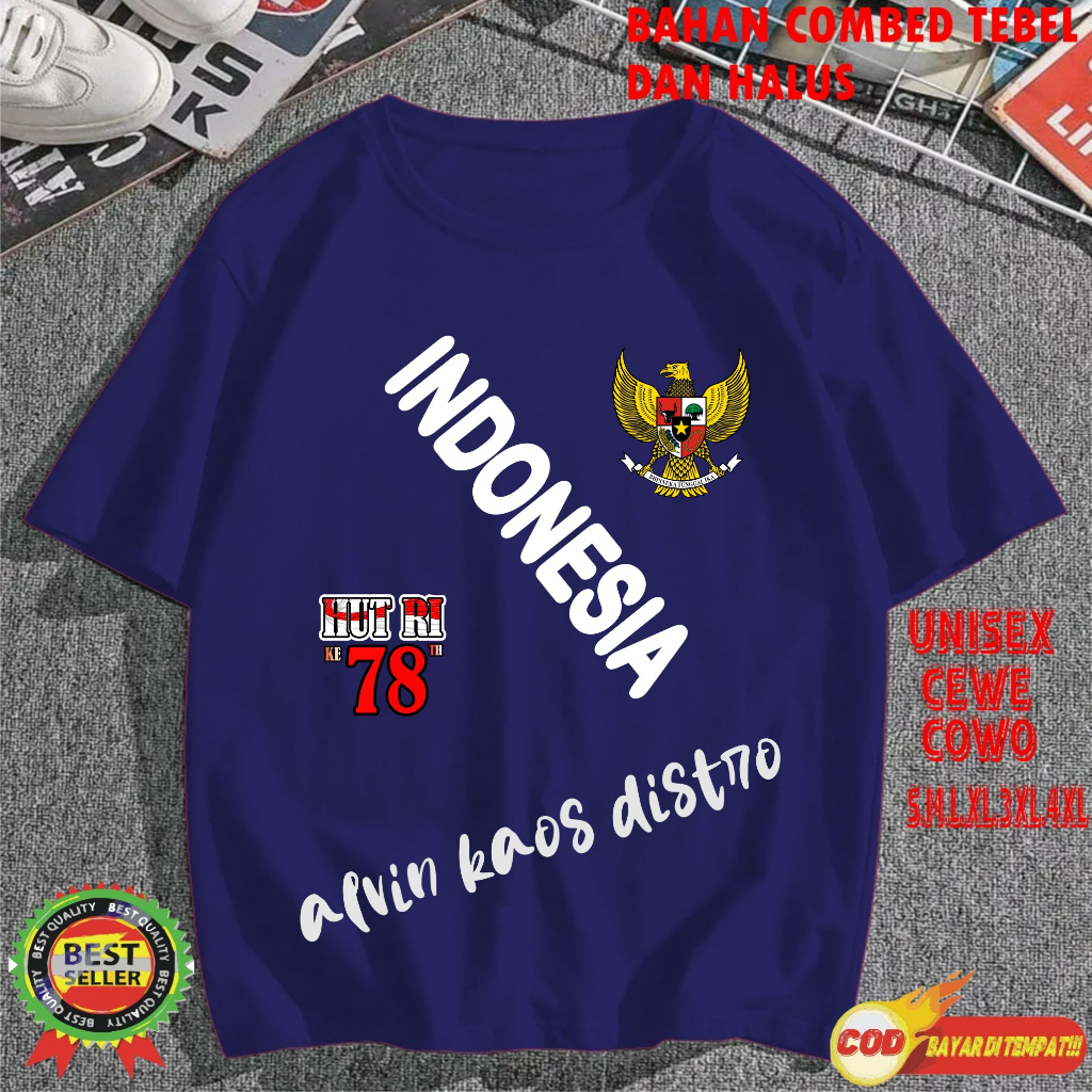 Beli 10 Pc Gratis 1 Pc Hut RI 78 Kaos Terlaris 17 Agustus 1945 78 Kemerdekaan Indonesia Kaos Merah Putih Hitam Kaos Cewek Cowok Anak00