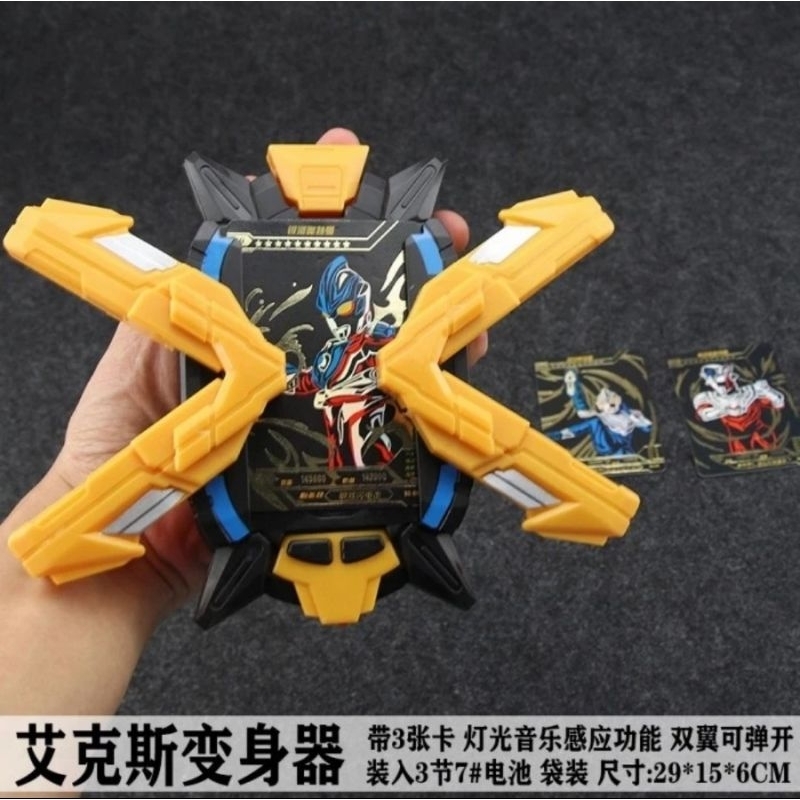 Mainan Senjata Ultraman X Charger Ultraman Geed Zero X Tiga