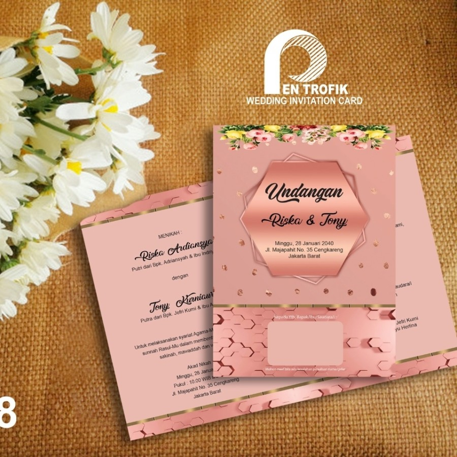 

Undangan pernikahan pen trofik PT-08
