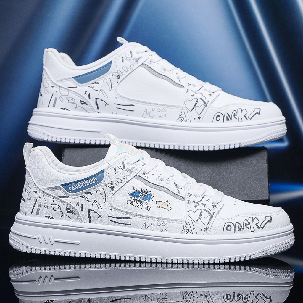 PANARYBODY  Sepatu Sneakers Pria Sneakers Cowok Panarybody Kekinian Sepatu Modis Warna Putih  Kualit