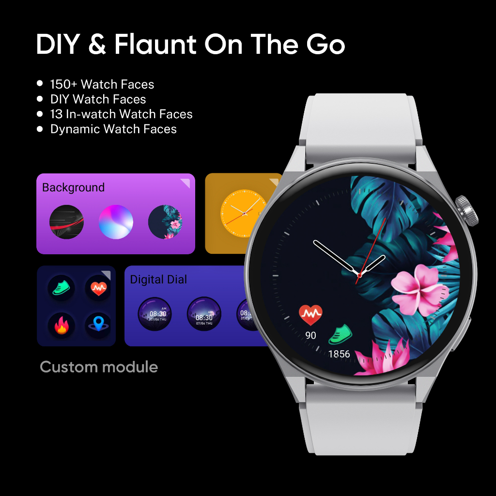 DIZO By realme techlife Watch R2 smartwatch R2 1.43 inch Dynamic display Silver