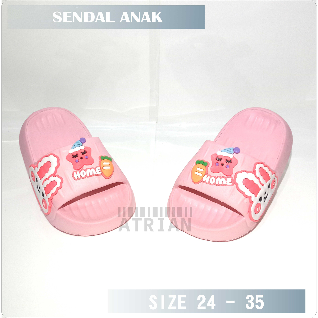 SENDAL SELOP ANAK PEREMPUAN BARU BERMOTIF / SENDAL ANAK PEREMPUAN MODEL BARU