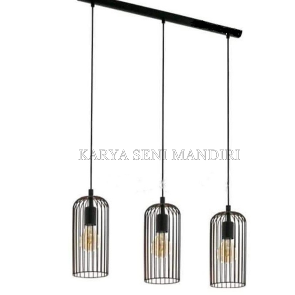 lampu gantung dudukan plafon+fiting kabel cabang panjang