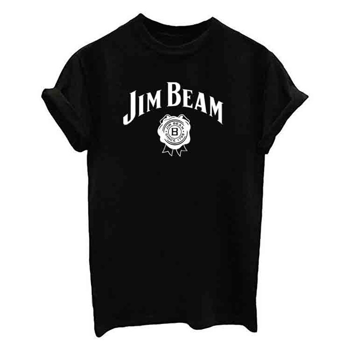 Kaos Jim Beam Bourbons Tshirt Bahan 100% Katun Casual Fashionable T-SHIRT BLACK