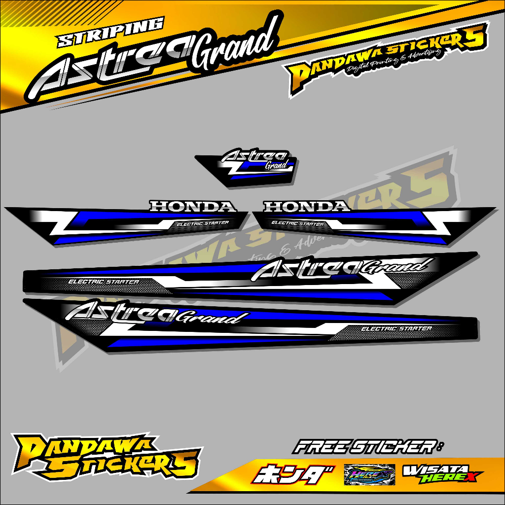 Striping List Variasi Astrea Honda Grand /  Sticker List Astrea Grand