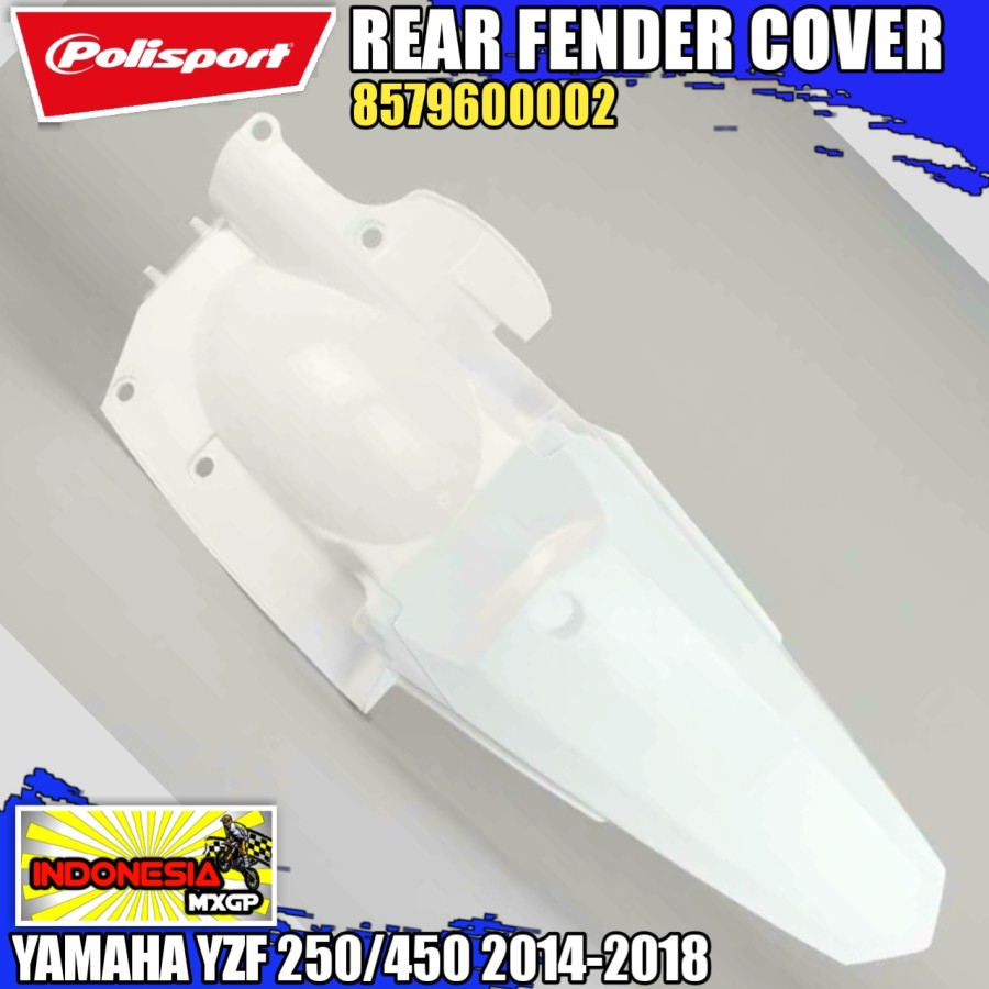 YAMAHA YZF - YZ 250 450 F - YZ250F YZ450F 2014 2015 2016 2017 2018 - POLISPORT Rear Fender Cover Spa