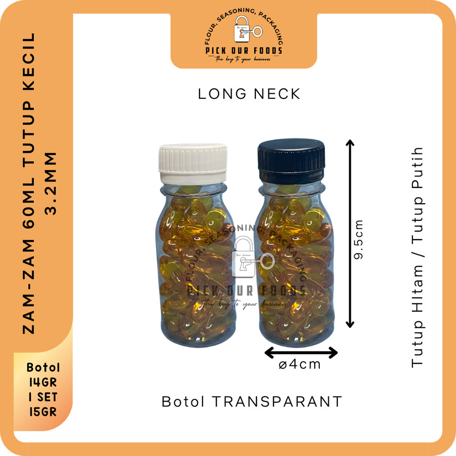 Botol Zam Zam 60ml - 80 ml / Botol Jelly / Botol Saos 60 ml - 80 ml