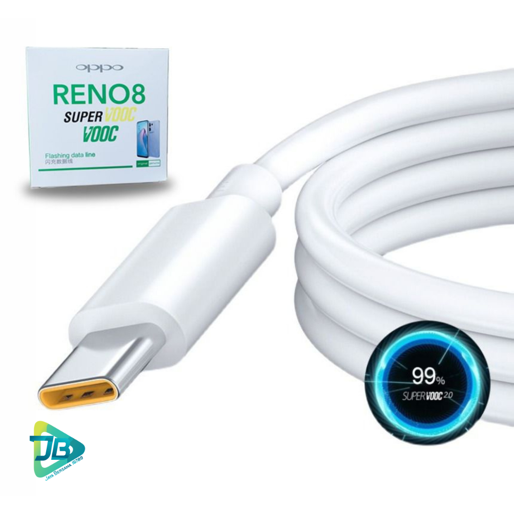 Kabel cable data original 100% OPPO RENO 8 SUPER VOOC pengisian  super cepat FOR oppo RENO 8 8Z RENO 8T RENO 7 7pro 6 5 5pro 4 4f 3 3pro 2 2f a17 a17k a57 2022 a78 a96 a5 2020 a9 2020 JB8806