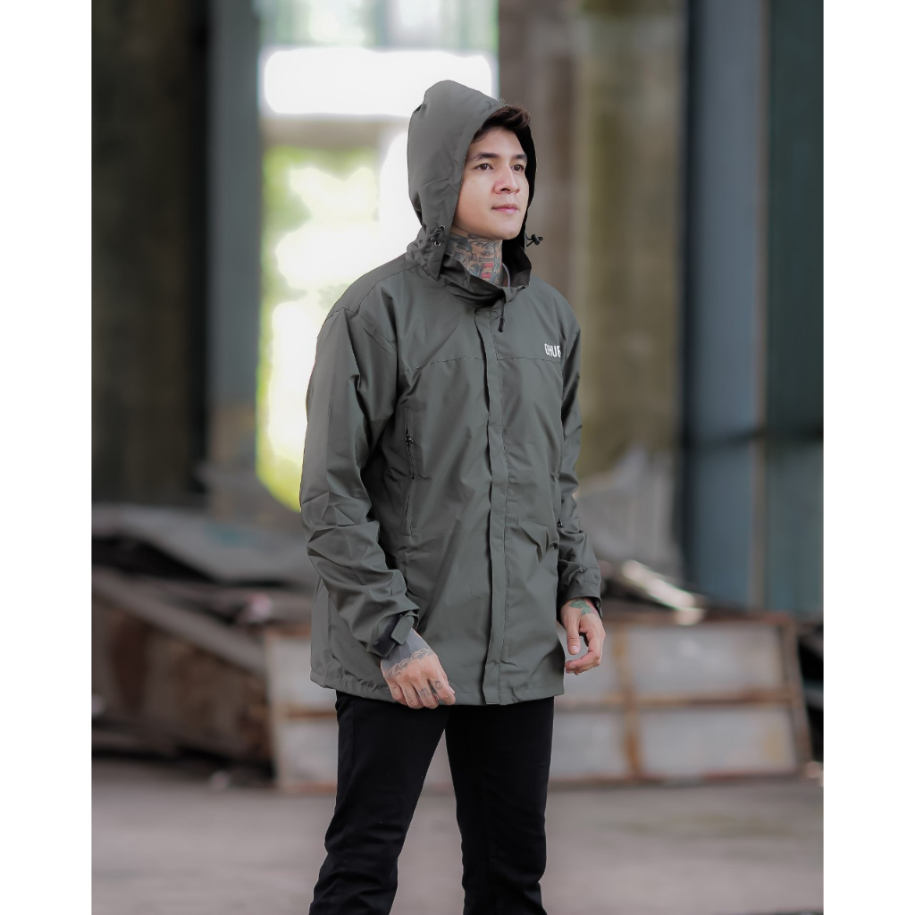 JAKET PARKA SIMPLE HIJAU ARMY - JAKET PARKA OUTDOOR - JAKET GUNUNG SIMPLE - JAKET PARKA PARASUT - JAKET MOTOR - JAKET HIKING