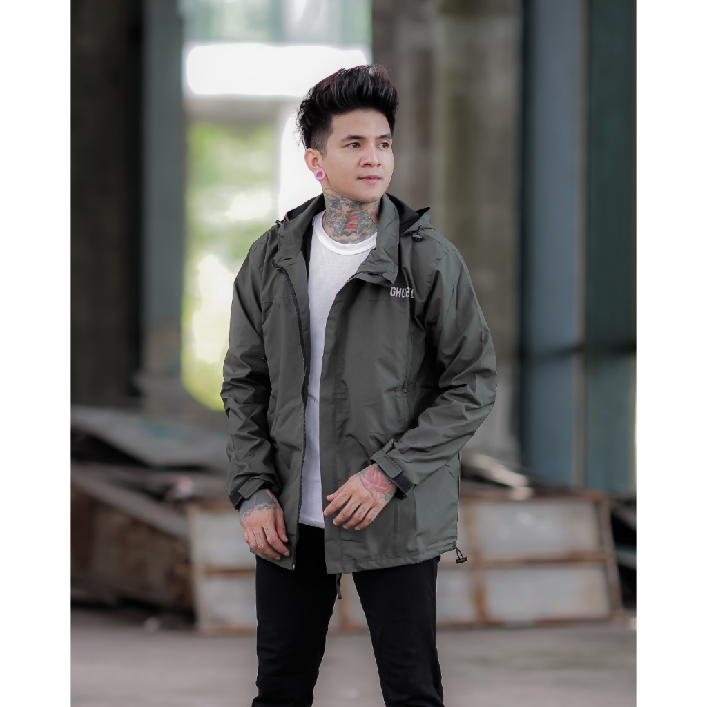 JAKET PARKA SIMPLE HIJAU ARMY - JAKET PARKA OUTDOOR - JAKET GUNUNG SIMPLE - JAKET PARKA PARASUT - JAKET MOTOR - JAKET HIKING