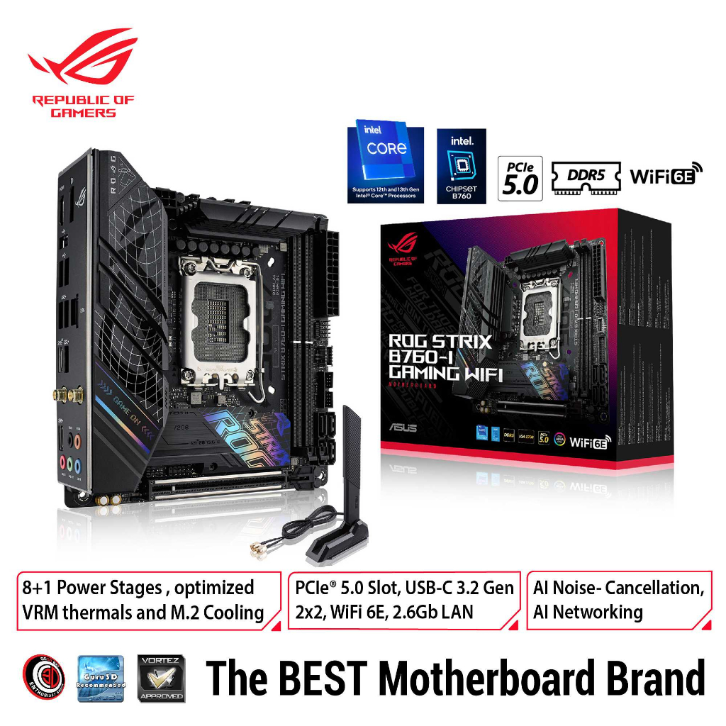 Motherboard ASUS ROG STRIX B760-I GAMING WIFI DDR5 LGA 1700 B760i