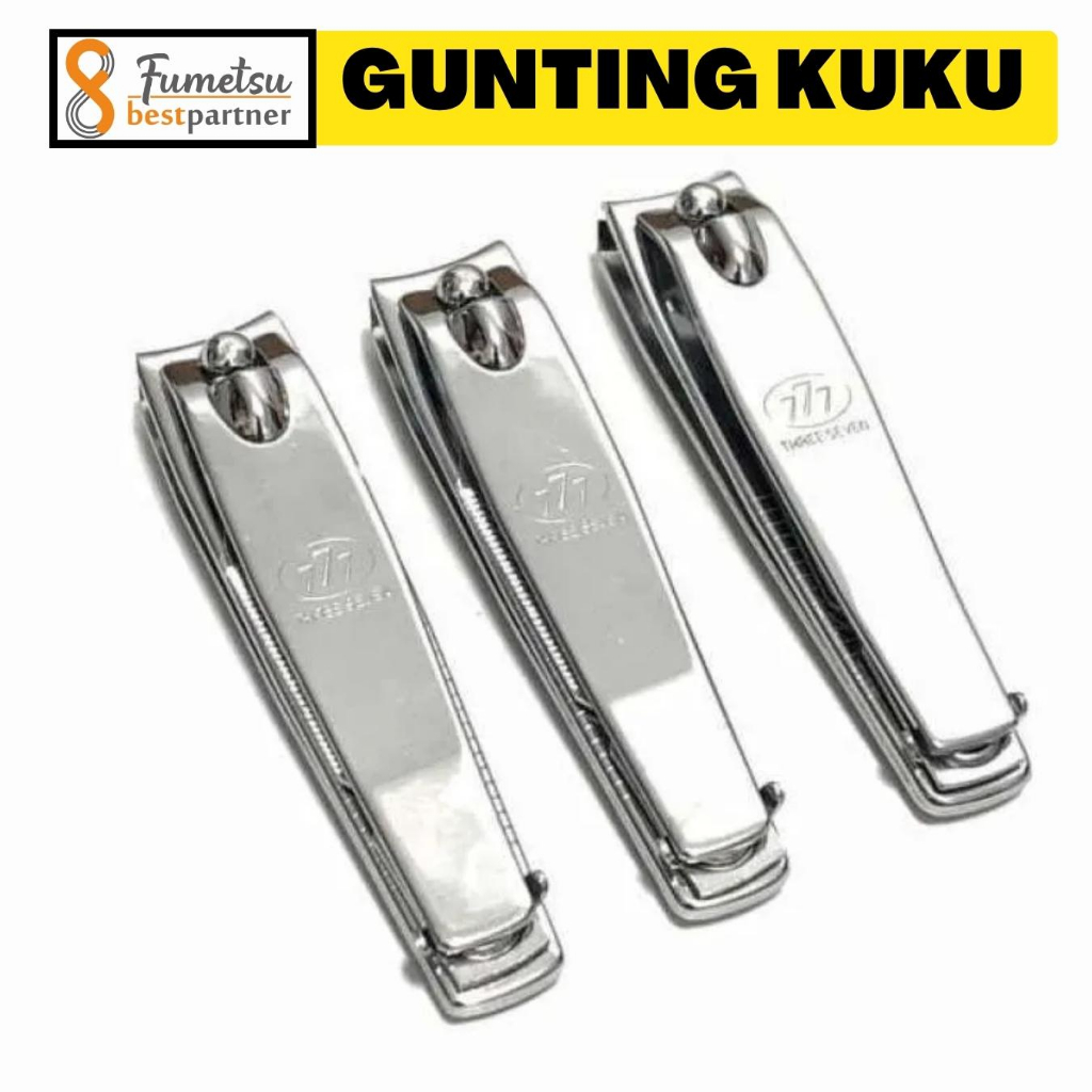 Gunting kuku Polos Stainless Aluminium Ukuran tanggung