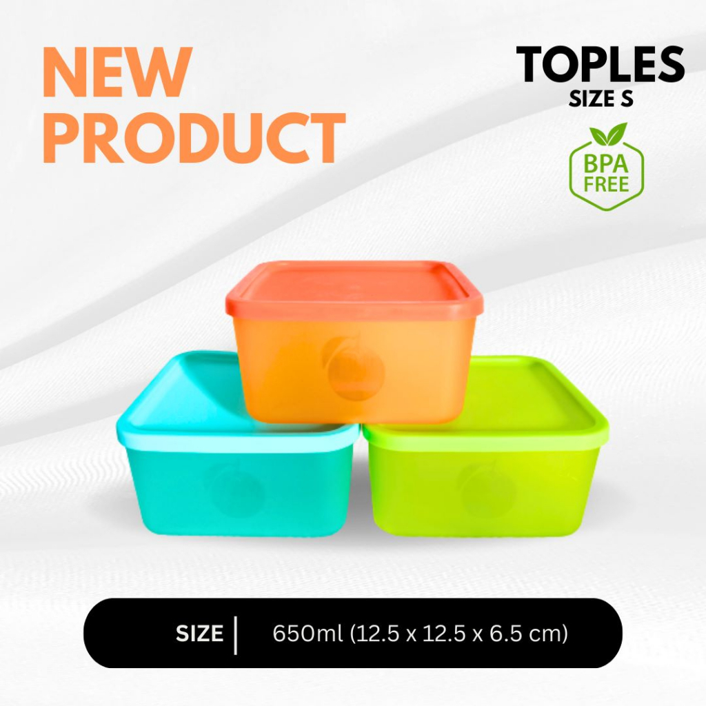 (DL) Toples Menyimpan Makanan 4 Ukuran XL / L / M / S Berbagai Macam Serbaguna