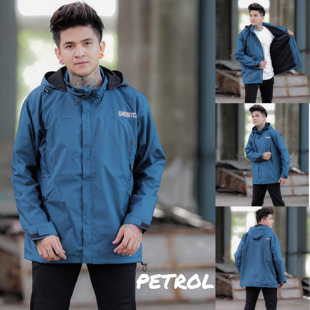 JAKET PARKA SIMPLE PETROL 02 - JAKET PARKA OUTDOOR - JAKET GUNUNG SIMPLE - JAKET PARKA PARASUT - JAKET MOTOR - JAKET HIKING