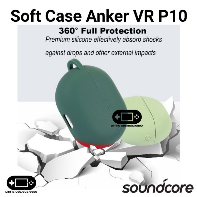Soft Case Silikon TWS Anker Soundcore VR P10 + carabiner