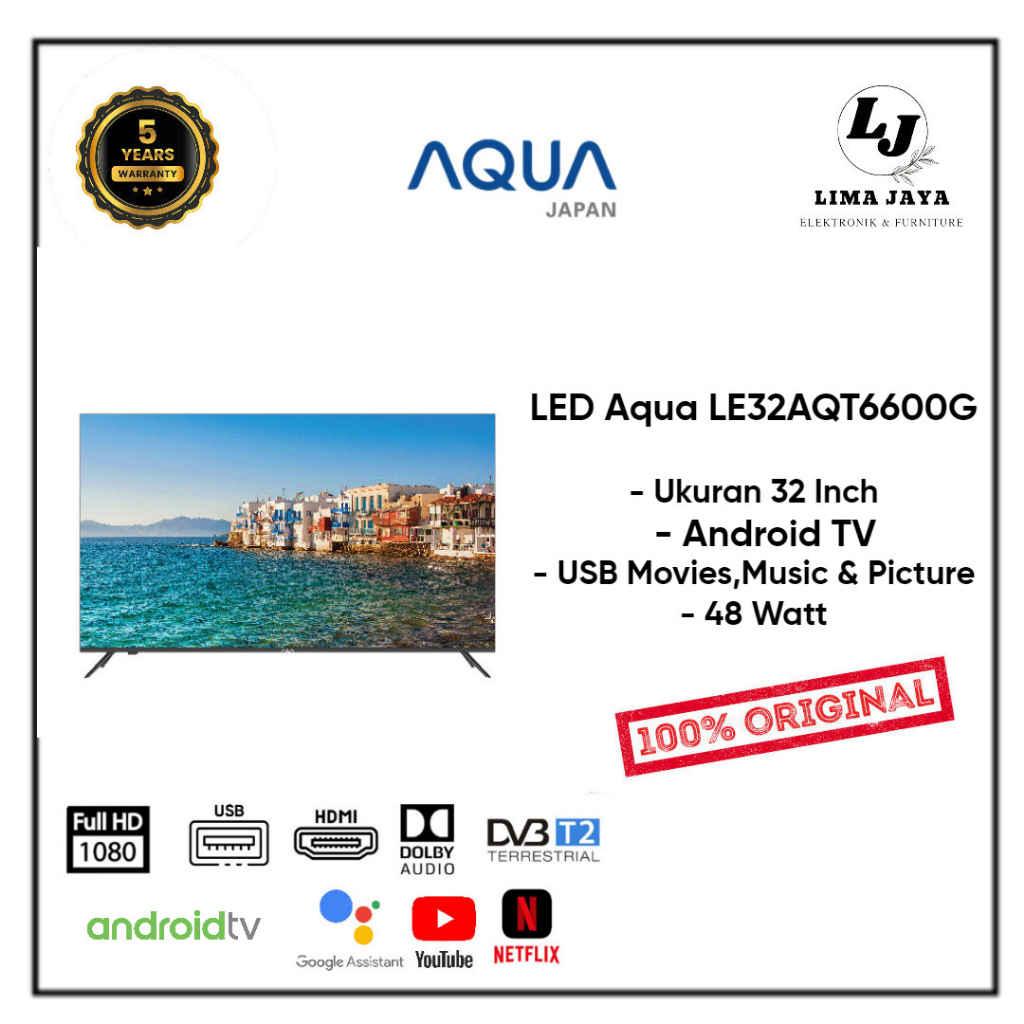 LED Aqua LE32AQT6600G Android TV Aqua 32 Inch