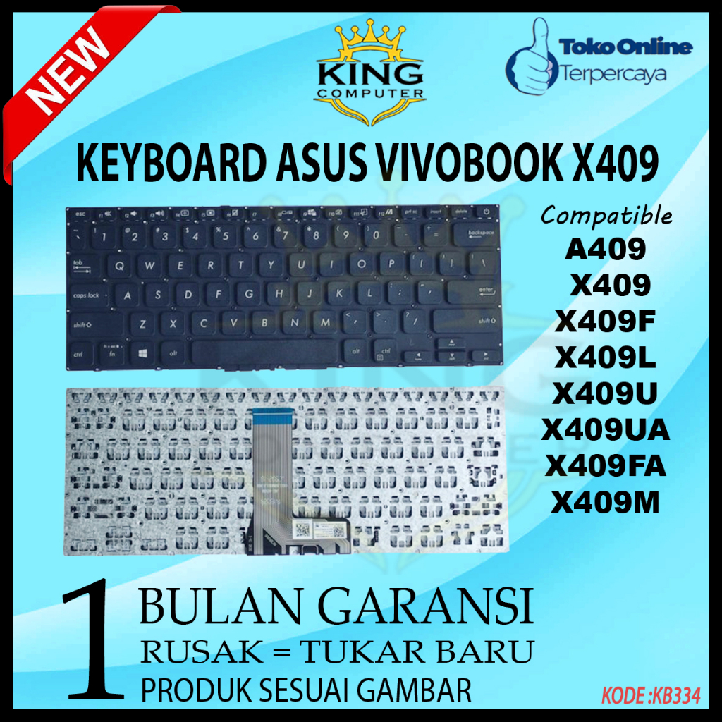 KEYBOARD ASUS VIVOBOOK A409 X409 X409F X409L X409U X409UA X409FA X409M