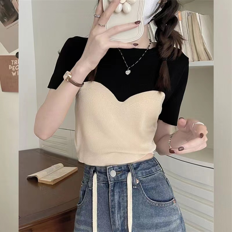 Arabella Blouse Top Knit Korean - Atasan Wanita Rajut Import TM (M5707)