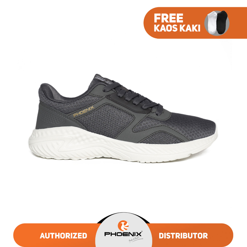 Phoenix Odysey Sepatu Running Pria - D.Grey