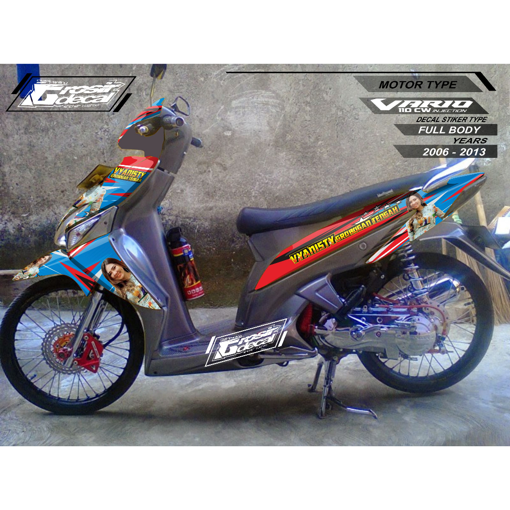 DECAL STICKER VARIO 110 KARBU 2006 - 2013 FULLBODY STIKER VARIO 110 LAMA 2006 FULLBODY