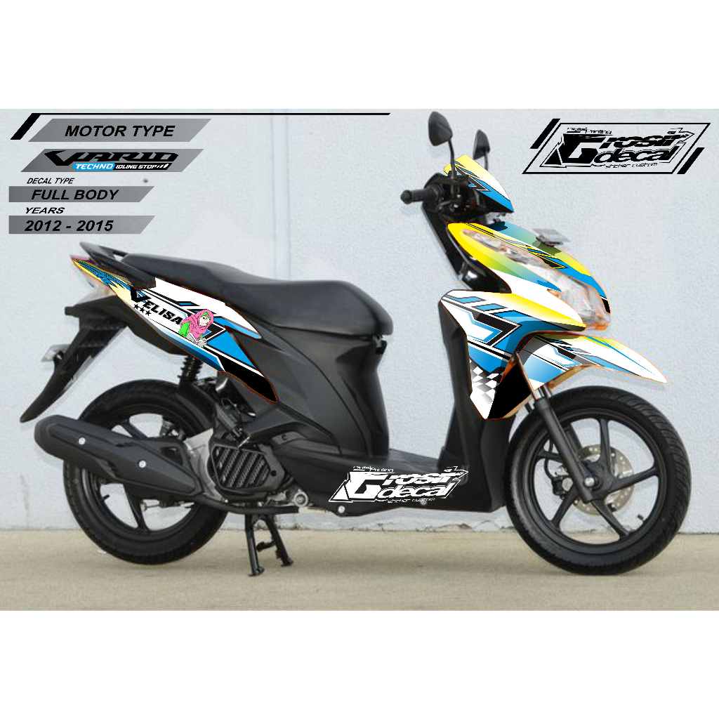 Decal Sticker Vario 125 Techno 2012 - 2015 Full Body Decal Stiker Vario 125 2012-2015 Full Body