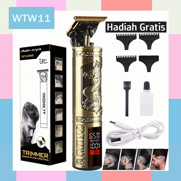 WTW11 Mesin Cukur Jenggot/Alat Cukur Jenggot/Mesin Cukur Rambut Listrik/USB Rechargeable Razor/naga T9 Vintage Alat Cukur/Alat Penata Rambut Untuk Pria