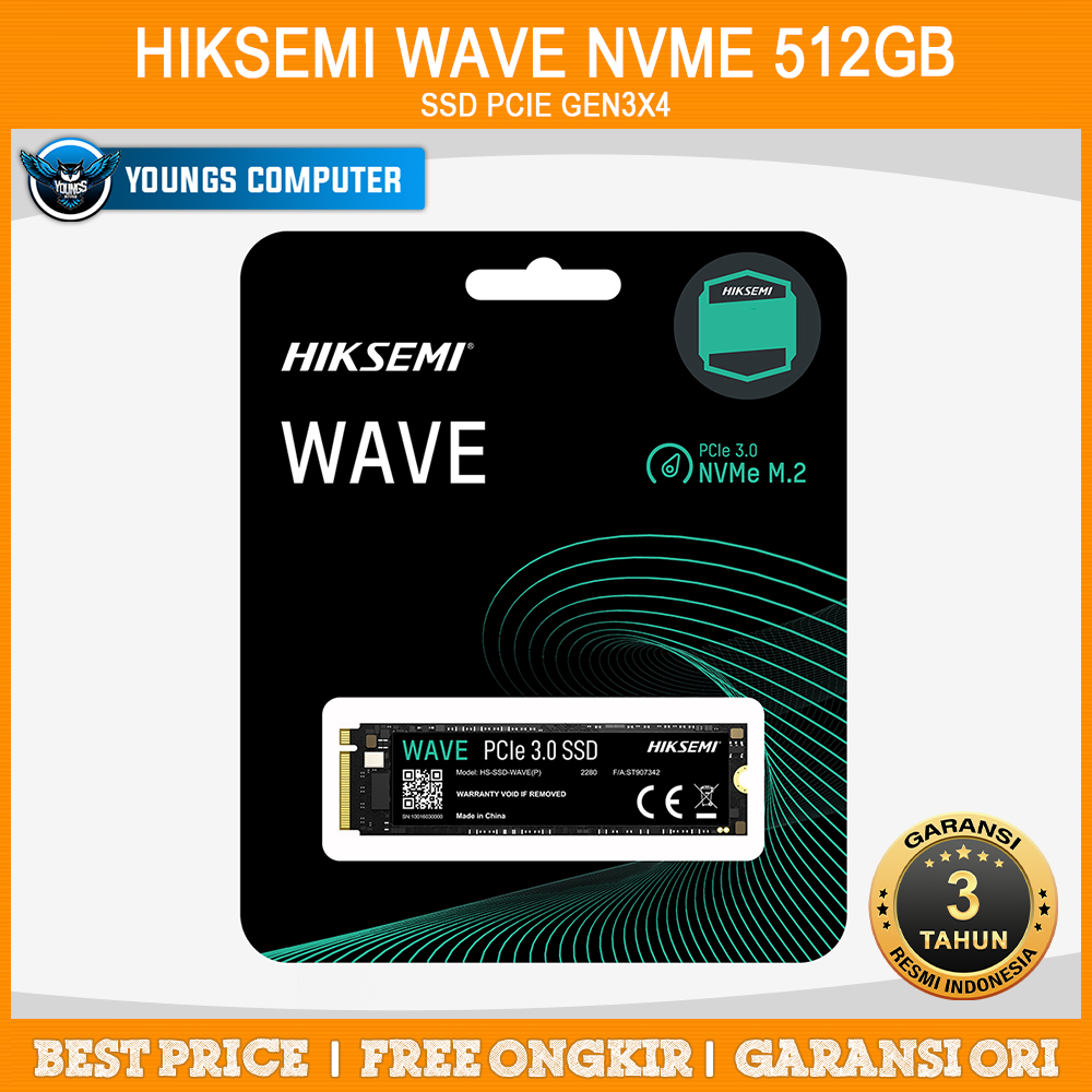 SSD HIKSEMI WAVE PCIe Gen3x4 NVME 512GB | HS-SSD-WAVE(P) 512G