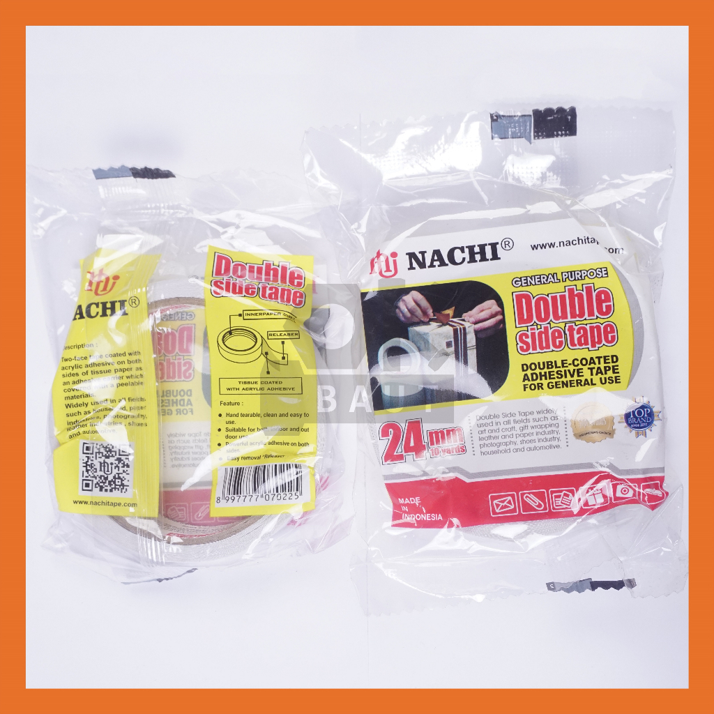 

NACHI DOUBLE TAPE 24 mm Isolasi Lakban Plakban Selotip ATK