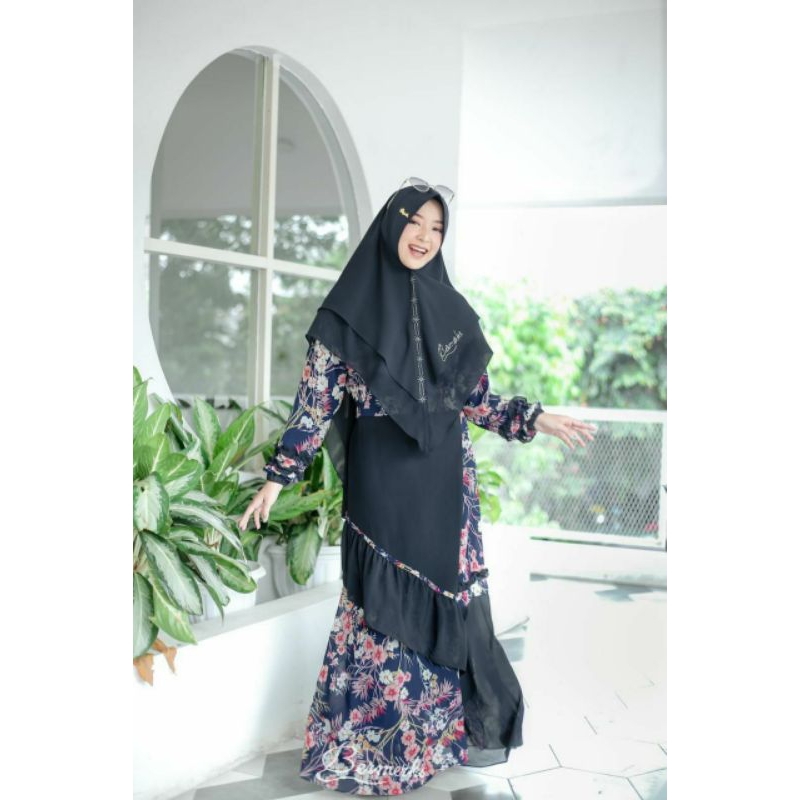 Gamis Ceruty SET Layka Alana Milea Maryam Bermerks ORI keren viral by AnnisaStore Hijab