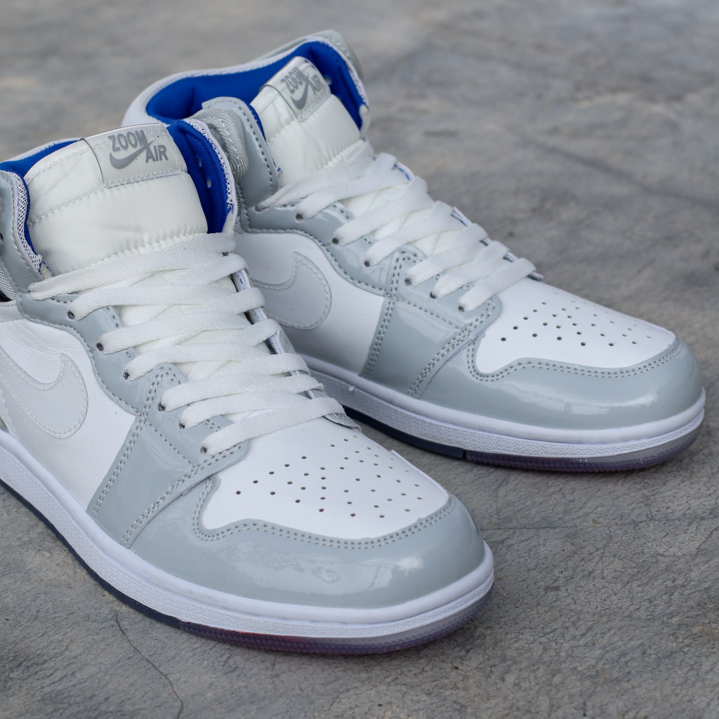 AIR JR HIGH ZOOM WHITE RACER BLUE