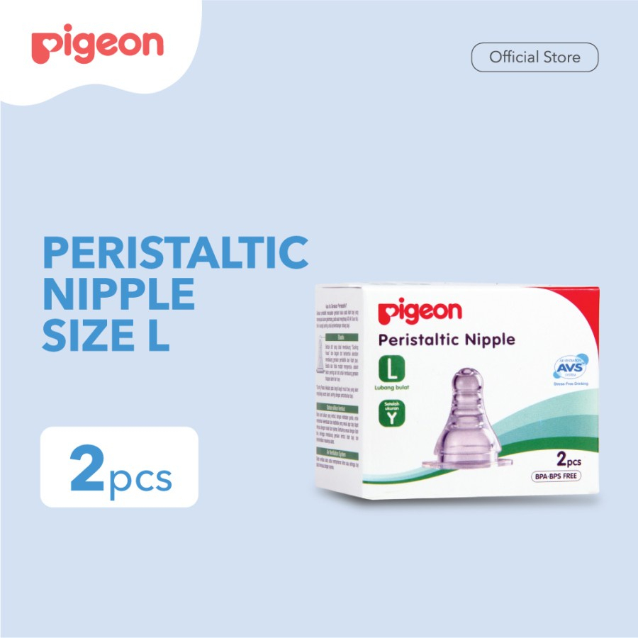 Pigeon Peristaltic Slim Neck Nipple Box 2pcs