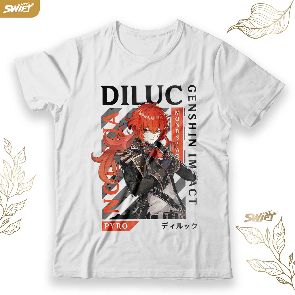 KAOS Diluc Genshin Impact TSHIRT BAJU DISTRO