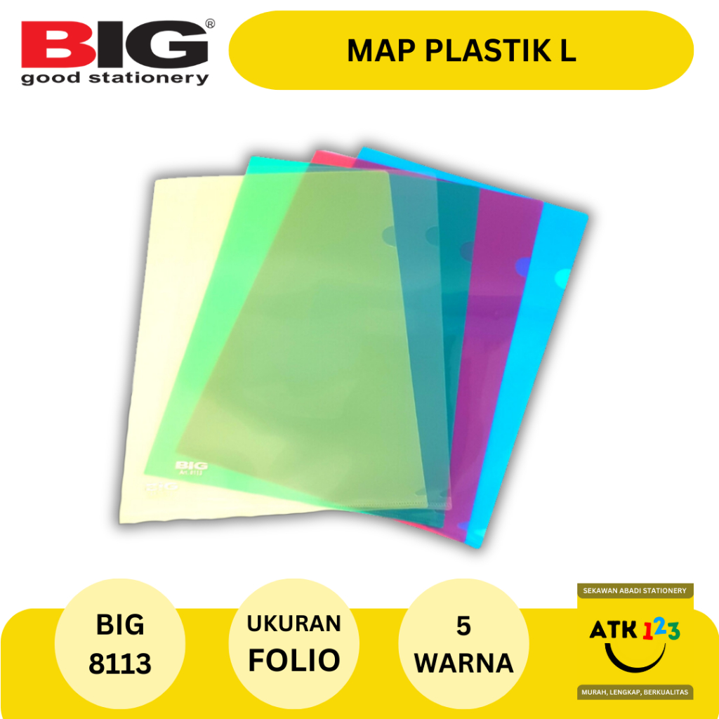 Map Plastik L / Map Bening / Map Transparant Ukuran Folio