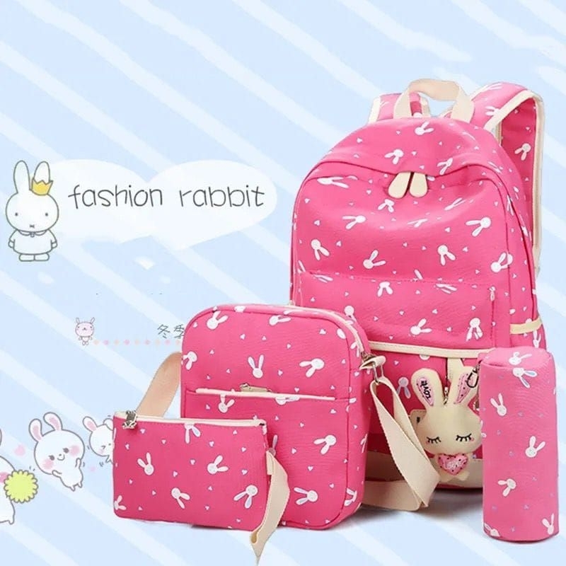 Medan Termurah Kd069 Tas ransel cantik 4in1 Tas bunny ransel