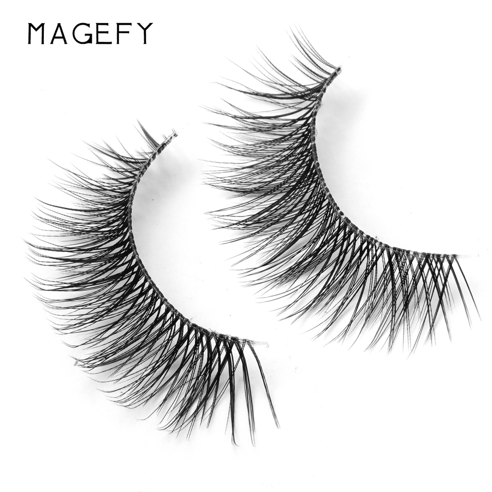 MAGEFY Reusable Eyelashes Waterproof Stable False Lashes Easy to Apply False Eyelashes with Pinset 7296