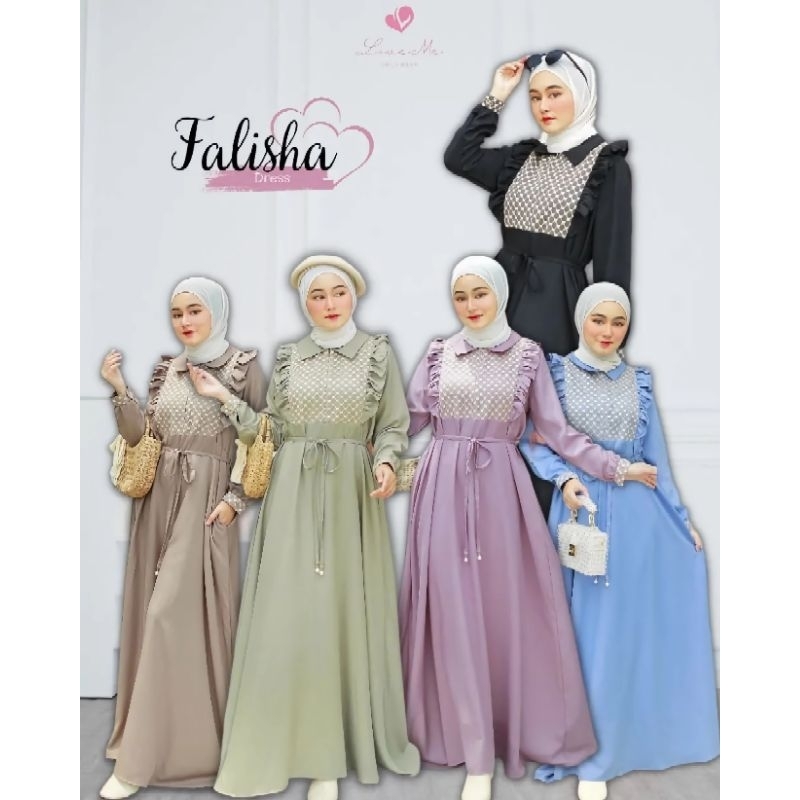 FALISHA DRESS CRINKLE AIRFLOW BUSUI FRIENDLY/GAMIS BRUKAT PREMIUM TERLARIS/FASHION WANITA MUSLIMAH 2023/GAMIS CRINKLE TERLARIS/FAR MOSLEMSTORE