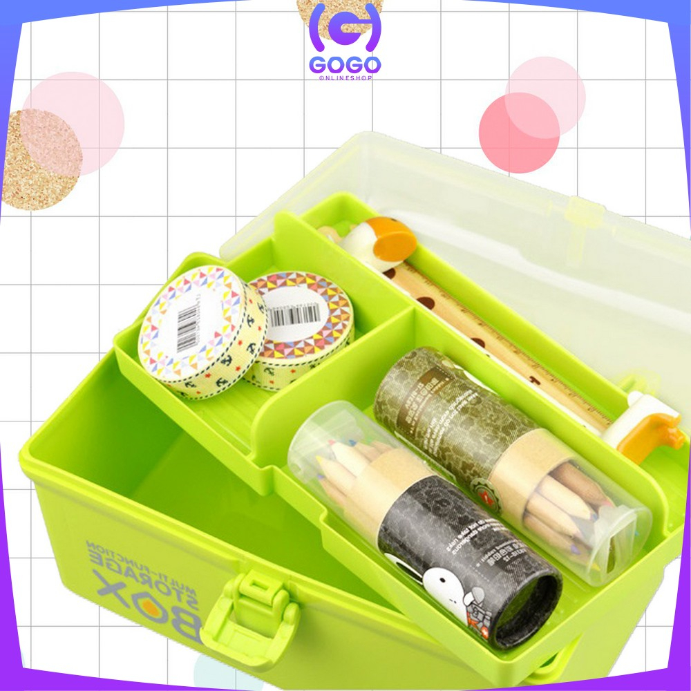 GOGO-C831 Tempat Kotak Penyimpanan Box Perhiasan Serbaguna Kotak Obat Tool Box / Kotak Mainan Perkakas Box Organizer Storage