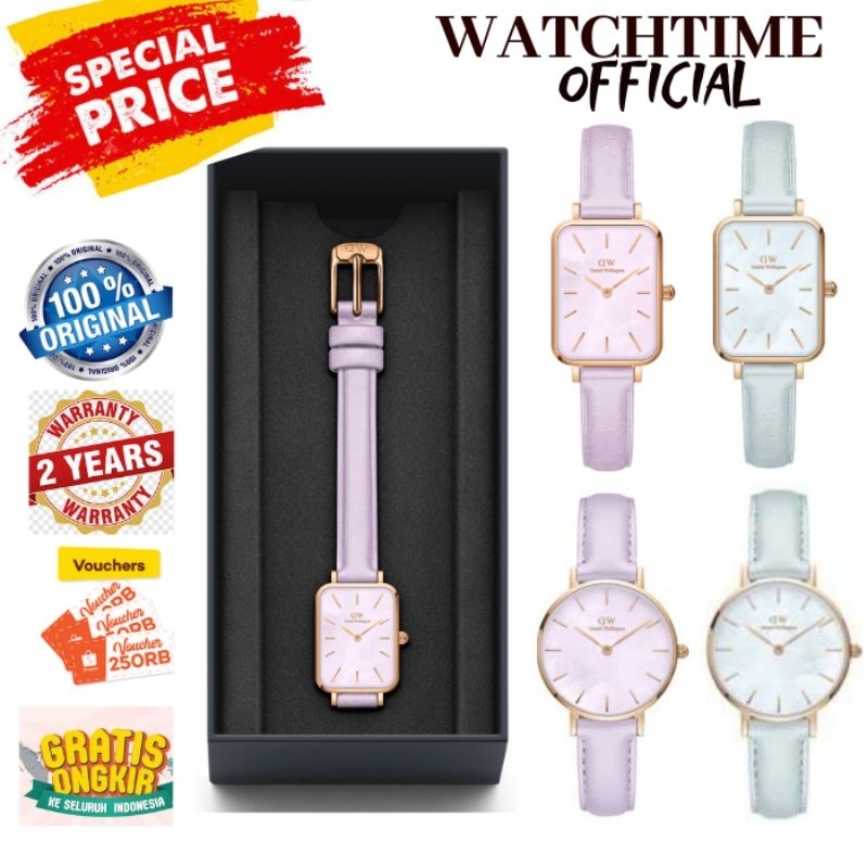 PROMO  JAM TANGAN WANITA DW ORIGINAL BLUEBELL LAVENDER BERGARANSI FULLSET ARLOJI CEWEK  ORI