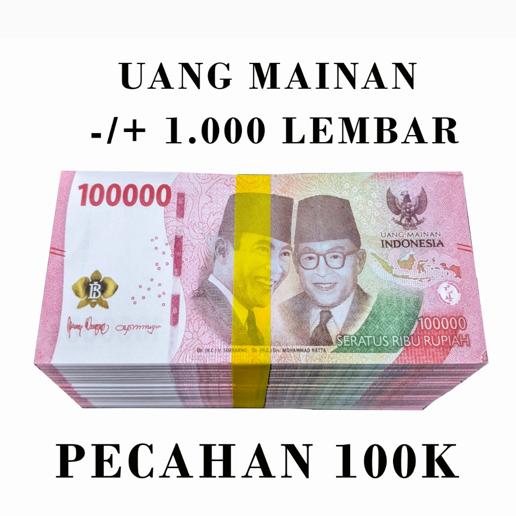 UANG MAINAN 1.000 LEMBAR PECAHAN 100K / PECAHAN 50K
