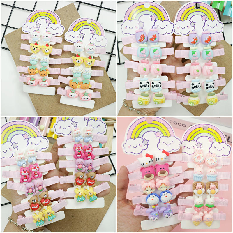 ISI 4-10 PCS - Jepit Rambut Anak Perempuan / Jepitan Korean style kualitas Import Hair Pin Murah Lucu Balita Bayi Perempuan Karakter babycinnamon