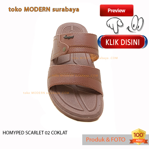 Sandal pria modern casual sendal sopan slide cowok selop HOMYPED SCARLET 02