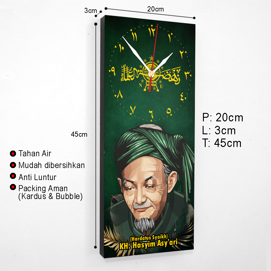 Jam Dinding NU Nahdlatul Ulama Mbah Hasyim Habib Lutfi Banser